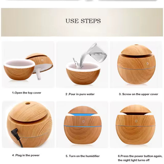 Humidificador Difusor  De Madera ,bienestar en Cada Rincón.